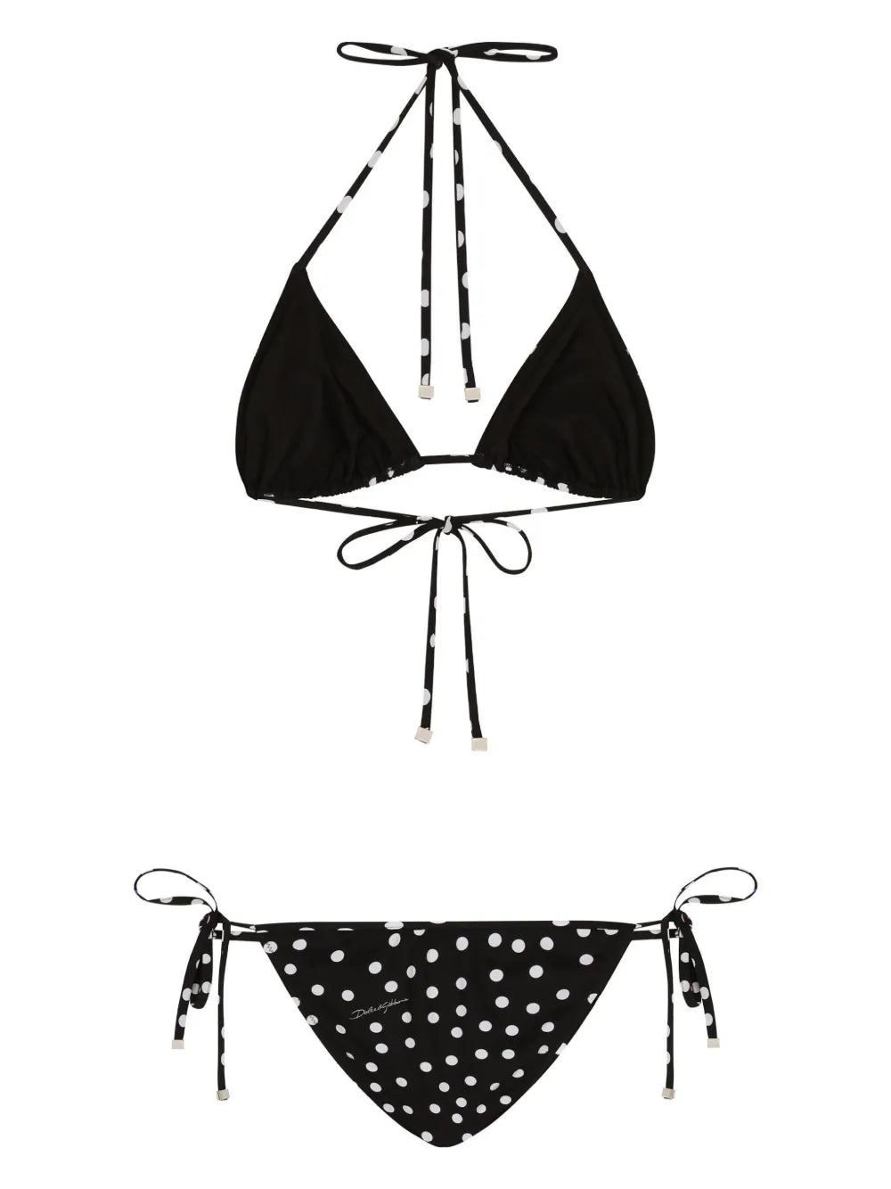 Polka Dot-Print Triangle-Cup Bikini Set