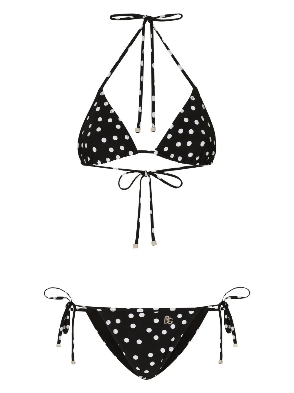 Polka Dot-Print Triangle-Cup Bikini Set