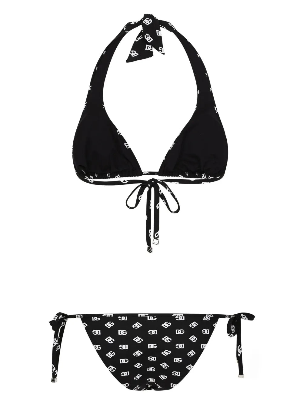 Dg-Logo Print Triangle-Cup Bikini Set