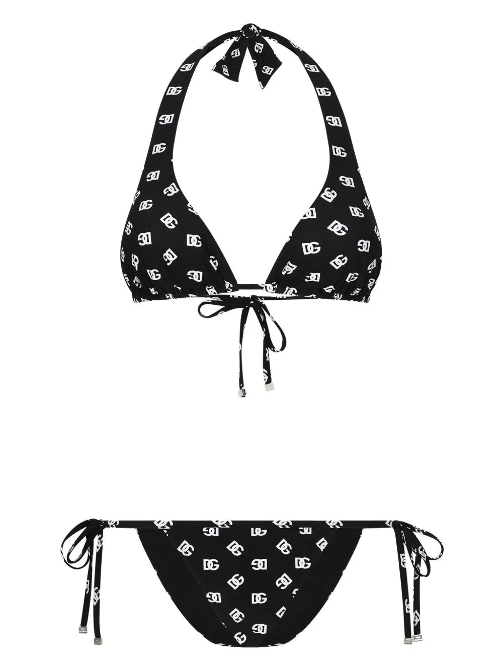 Dg-Logo Print Triangle-Cup Bikini Set