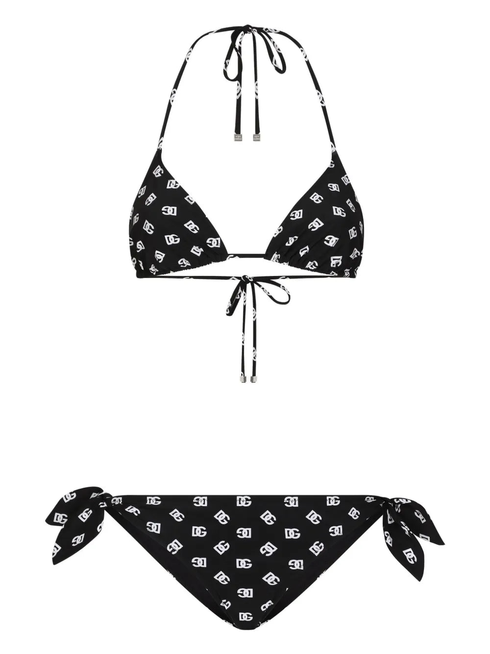 Dg-Logo Print Triangle-Cup Bikini Set