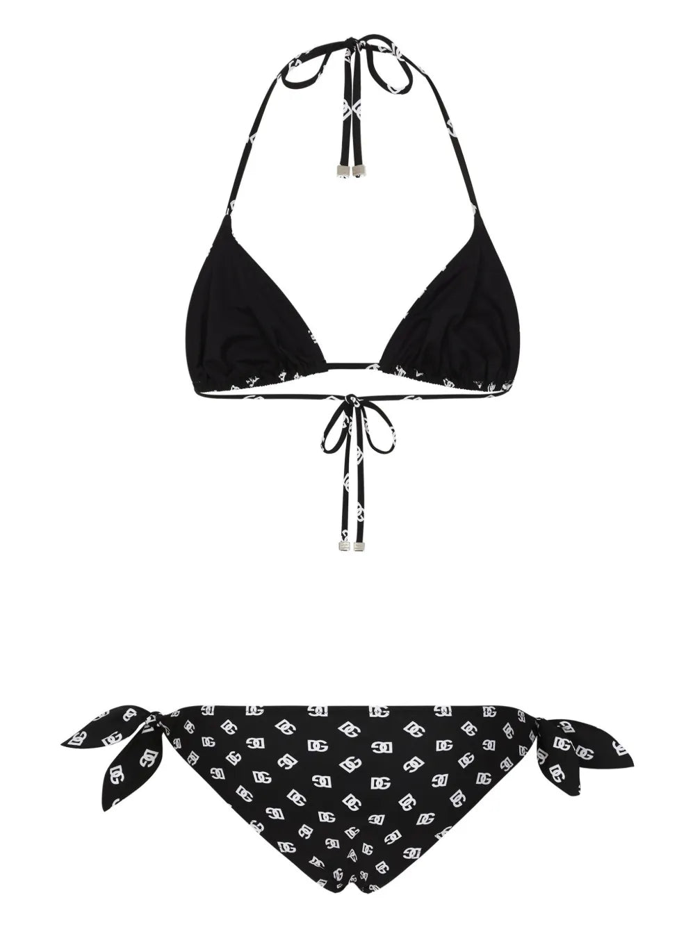 Dg-Logo Print Triangle-Cup Bikini Set