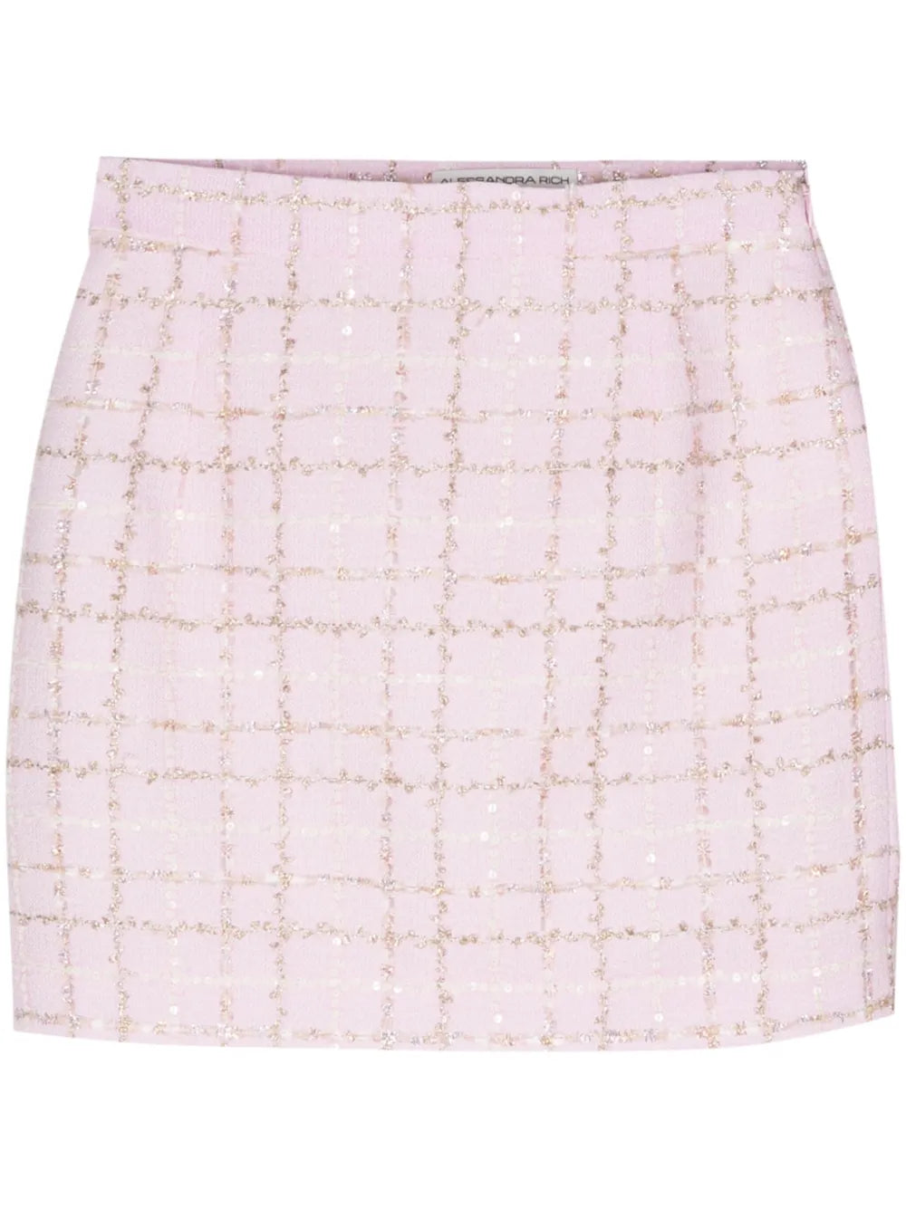 Sequin-Embellished Tweed Mini Skirt