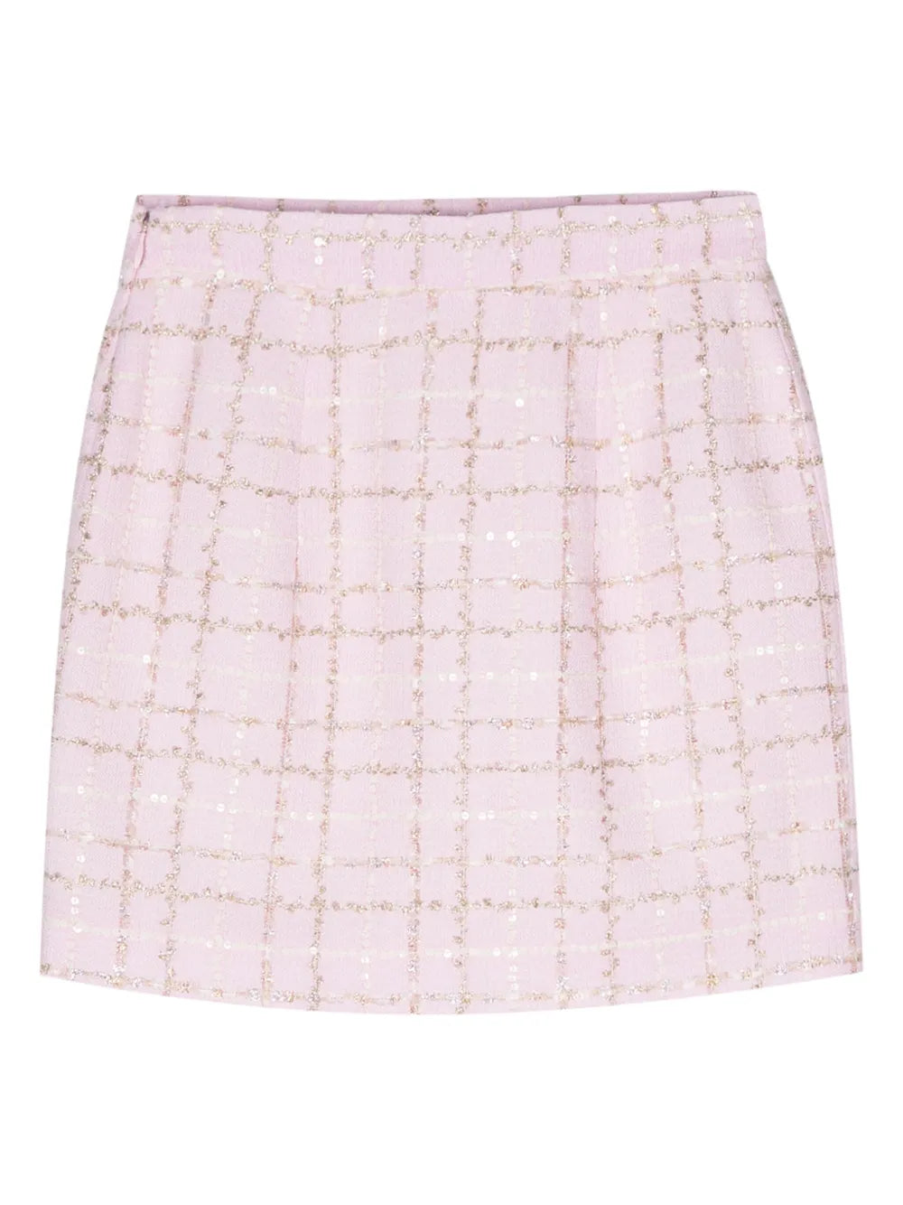 Sequin-Embellished Tweed Mini Skirt