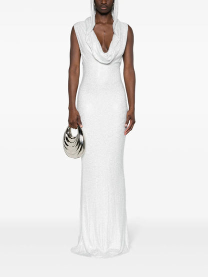 Manhattan Rhinestoned Maxi Dress