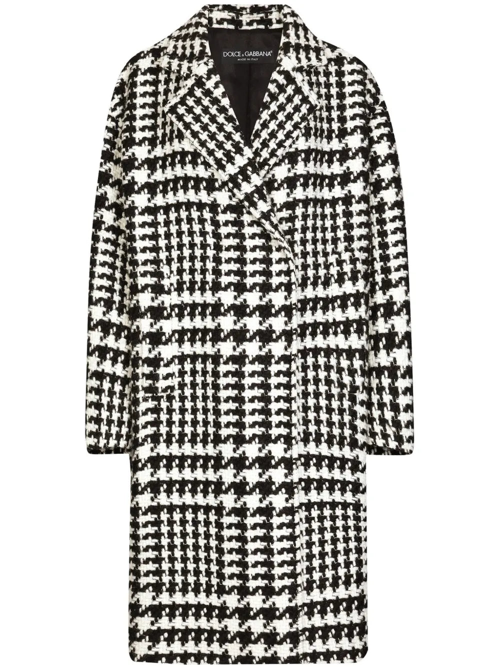 Houndstooth-Pattern Coat