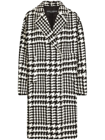 Houndstooth-Pattern Coat