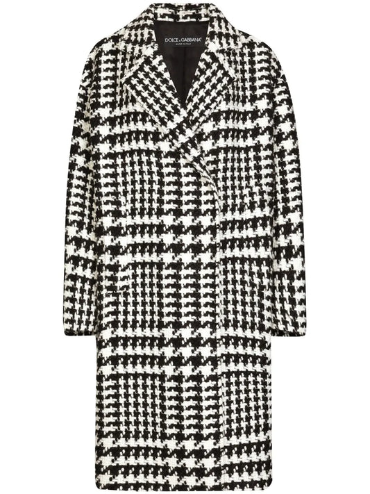 Houndstooth-Pattern Coat