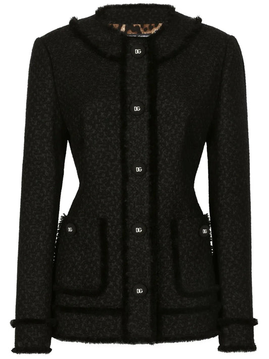 Logo-Engraved Buttoned Jacket