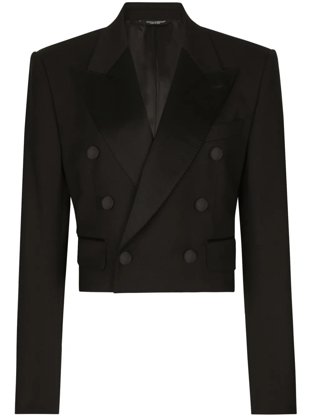 Double-Breasted Cropped Blazer
