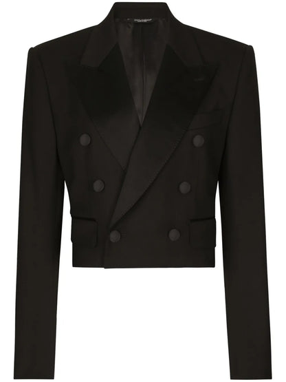 Double-Breasted Cropped Blazer