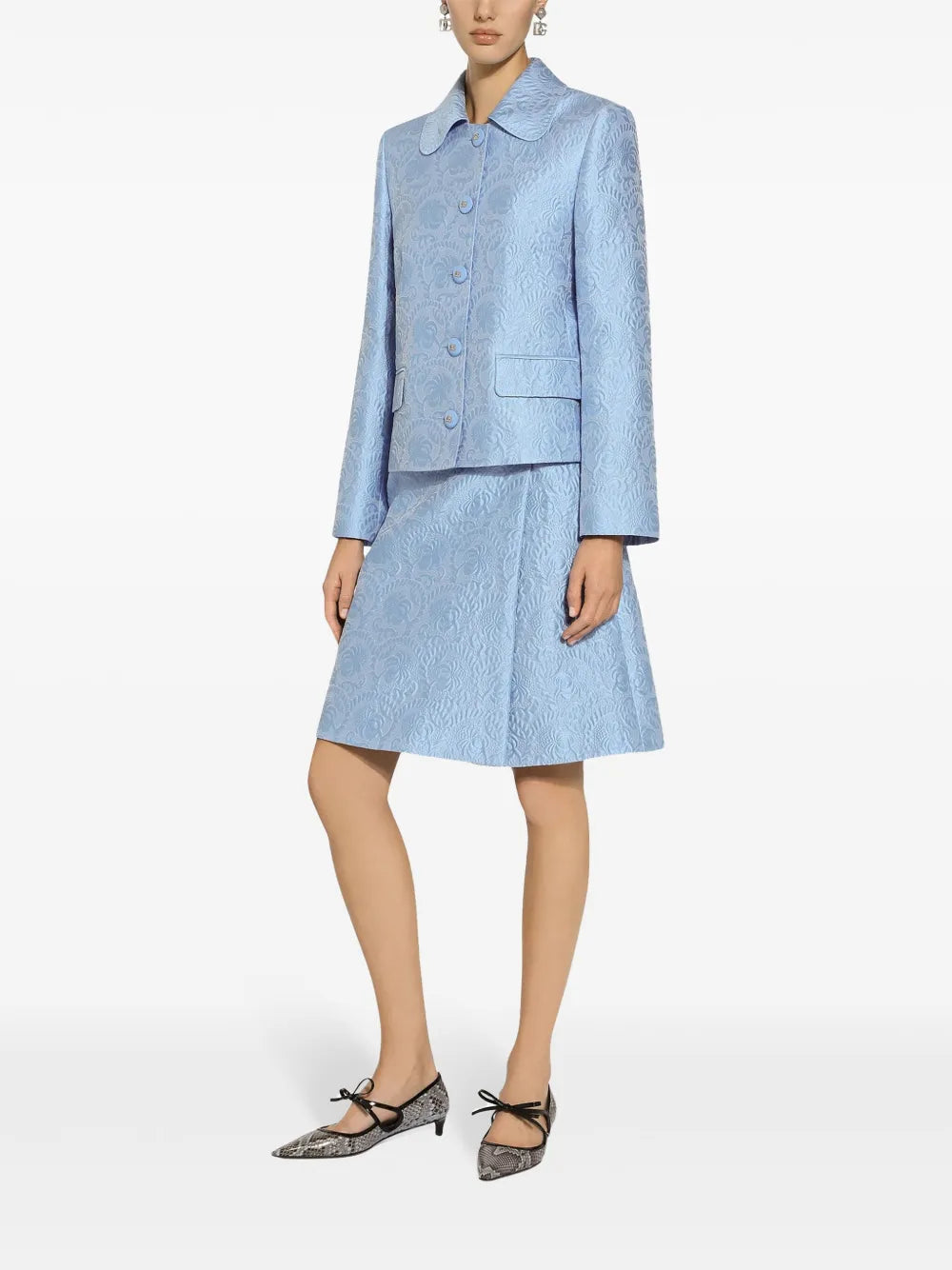 Jacquard Buttoned Jacket