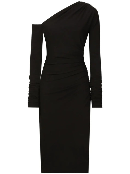 One-Shoulder Draped Dress