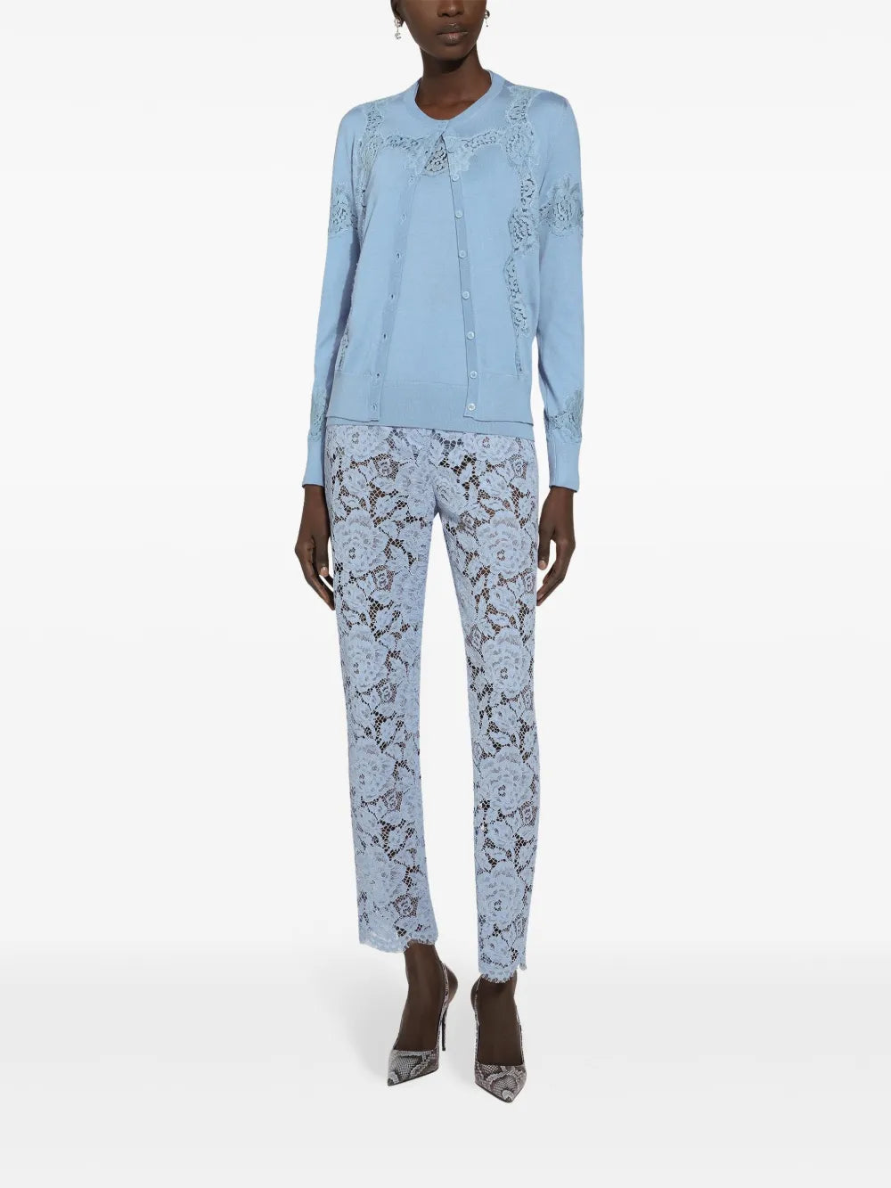 Embroidered Lace Trousers