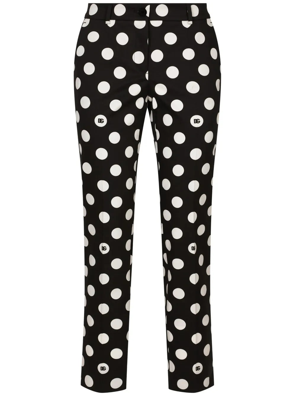 Mid-Rise Straight-Leg Trousers