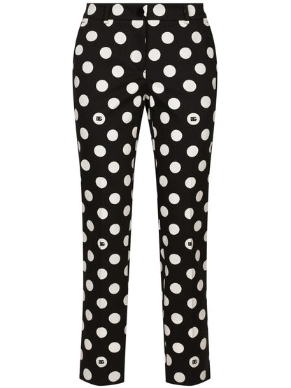 Mid-Rise Straight-Leg Trousers