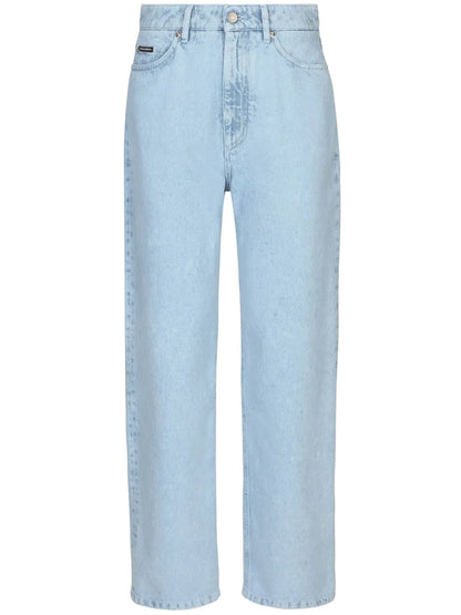 High-Waisted Slim-Legged Jeans