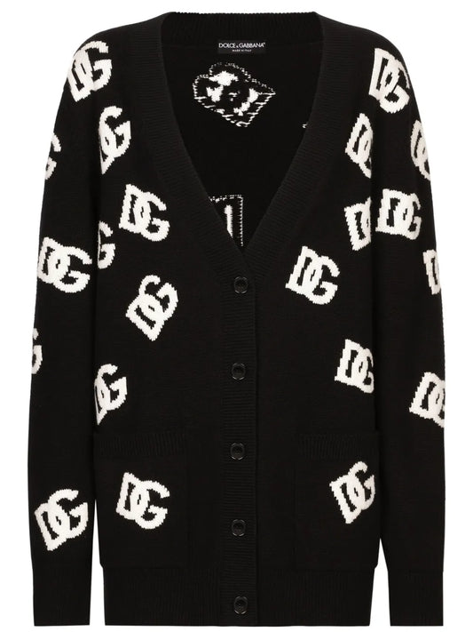 Logo-Embroidered Cardigan