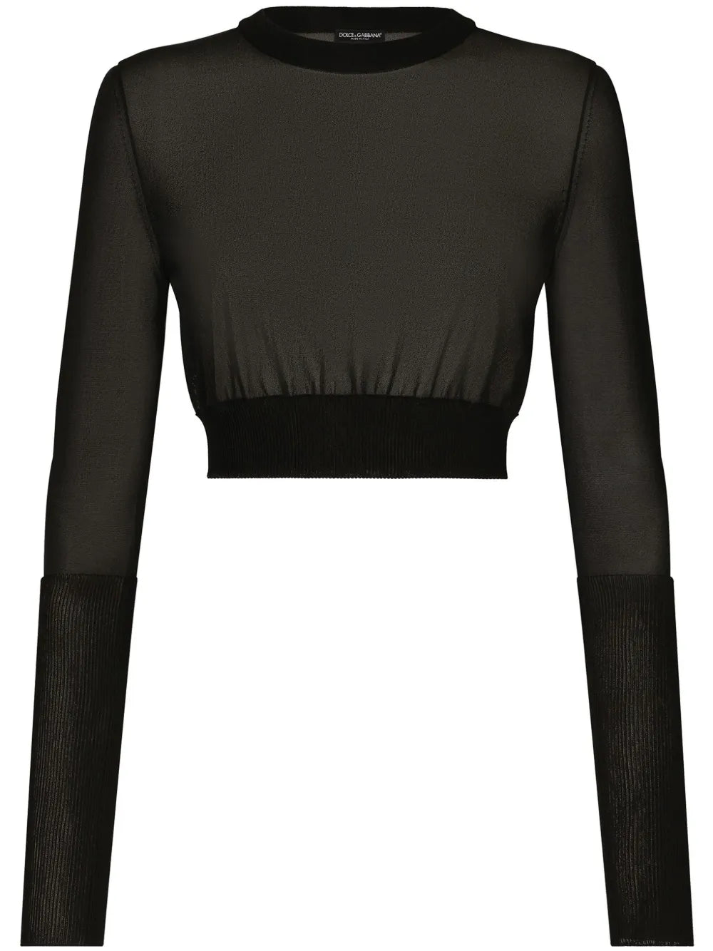 Semi-Sheer Cropped Top