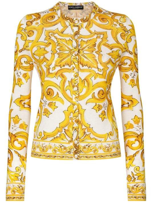 Majolica Print Cardigan