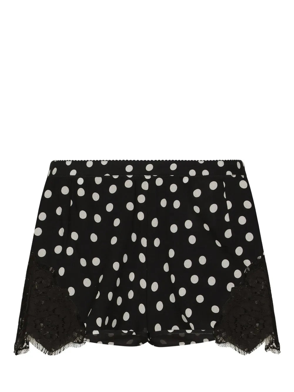 Polka-Dot Silk-Blend Shorts