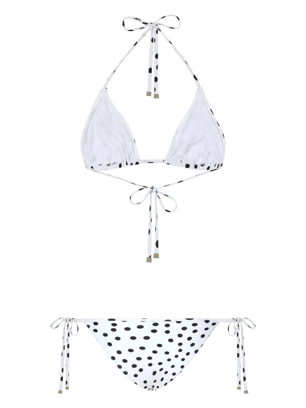 Polka Dot-Print Triangle-Cup Bikini Set