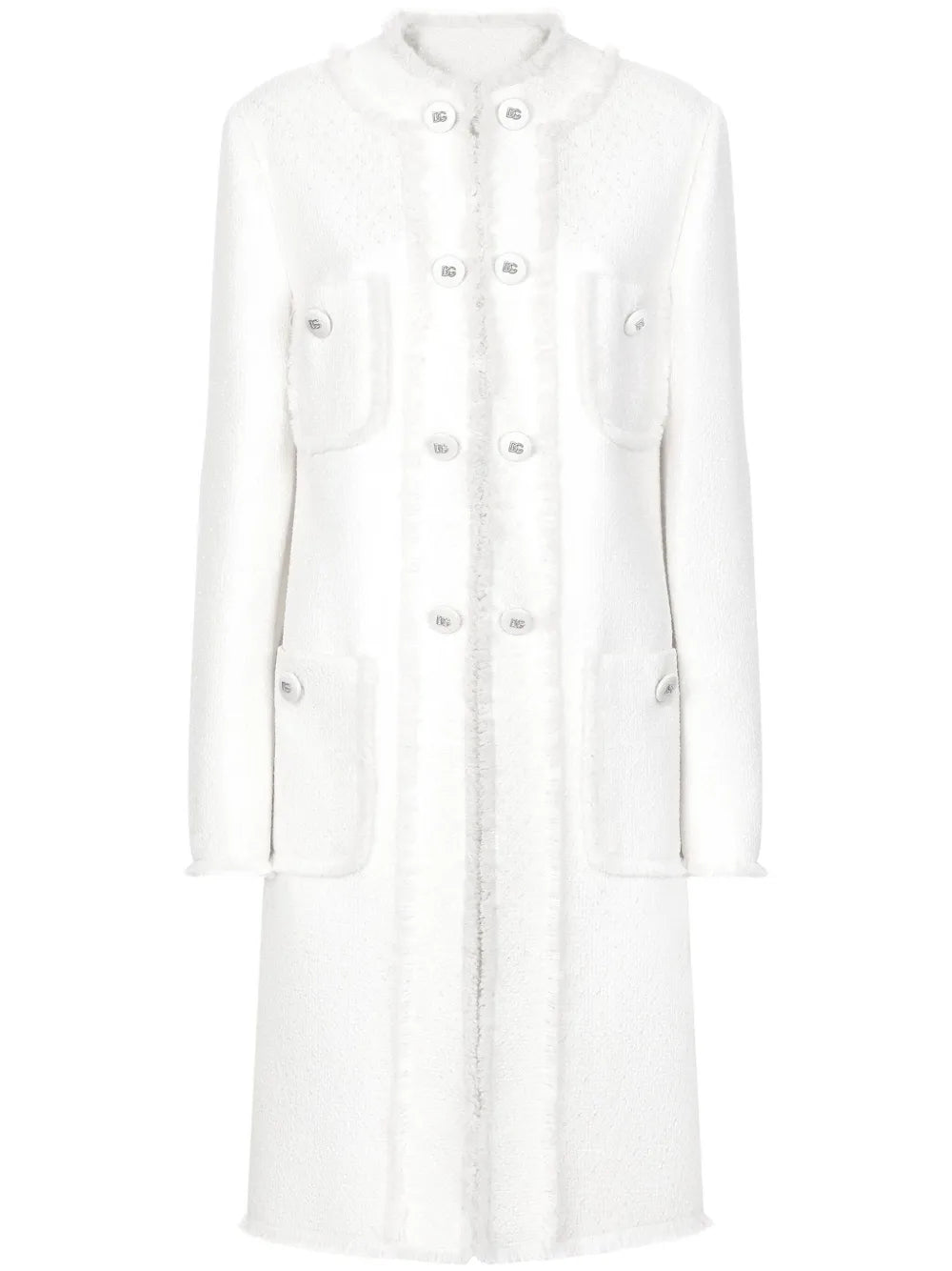Single-Breasted Tweed Coat
