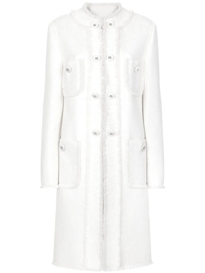 Single-Breasted Tweed Coat
