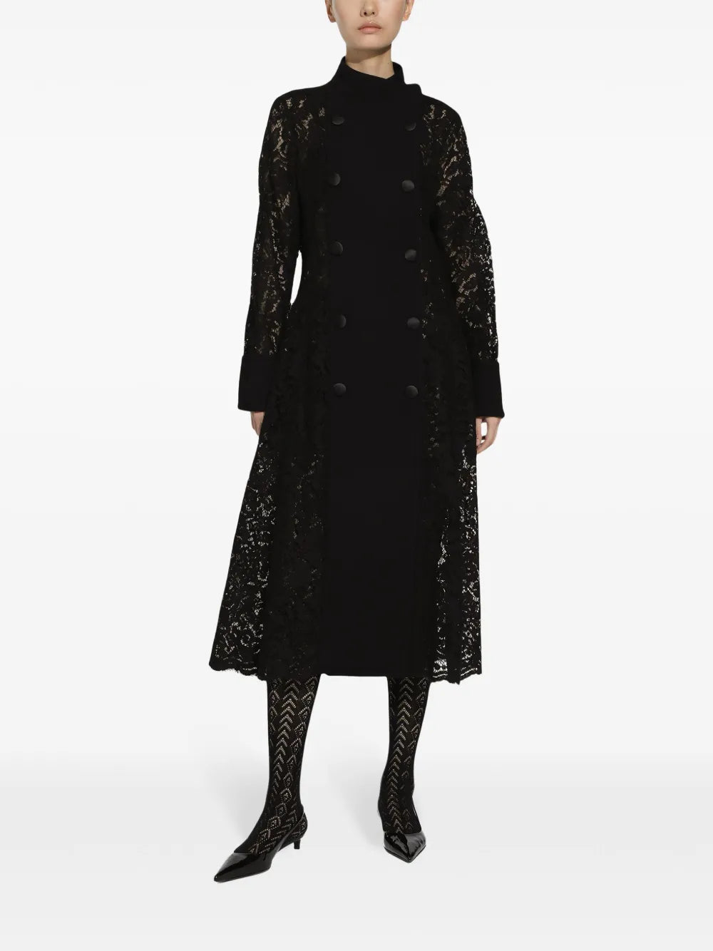 Lace-Panelling Coat
