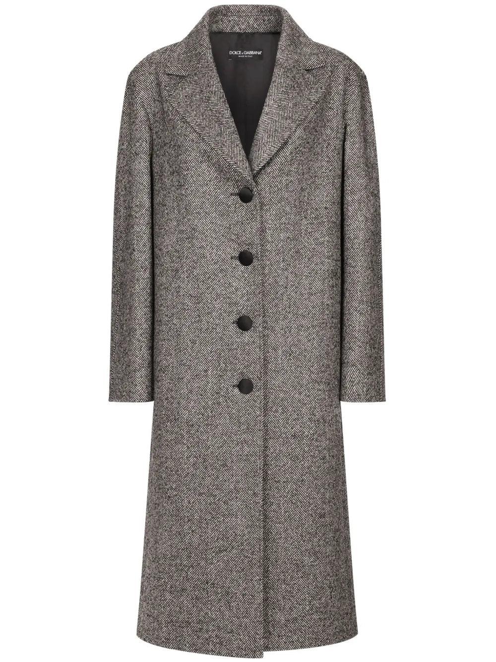Herringbone-Pattern Coat