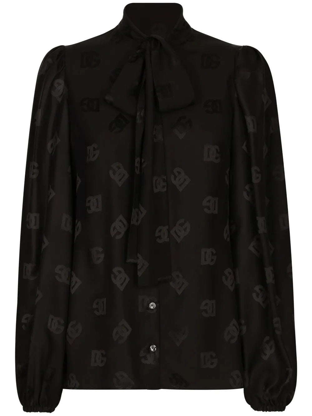 Monogram-Jacquard Silk Shirtt