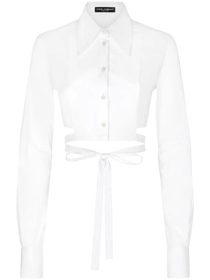 Criss-Cross Cropped Shirt