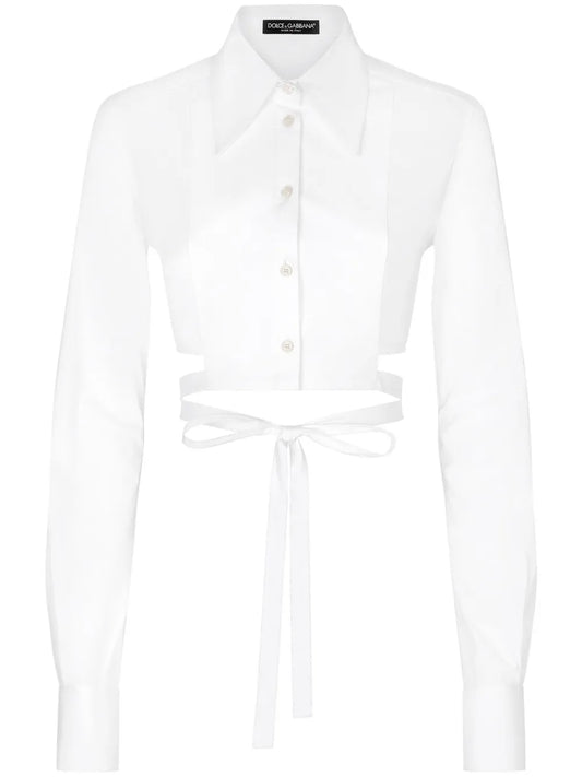 Criss-Cross Cropped Shirt