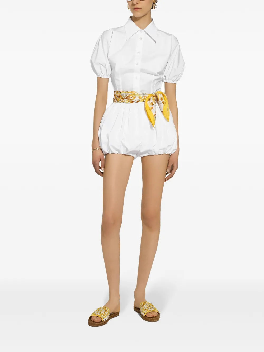 Short Puff-Sleeves Shirt