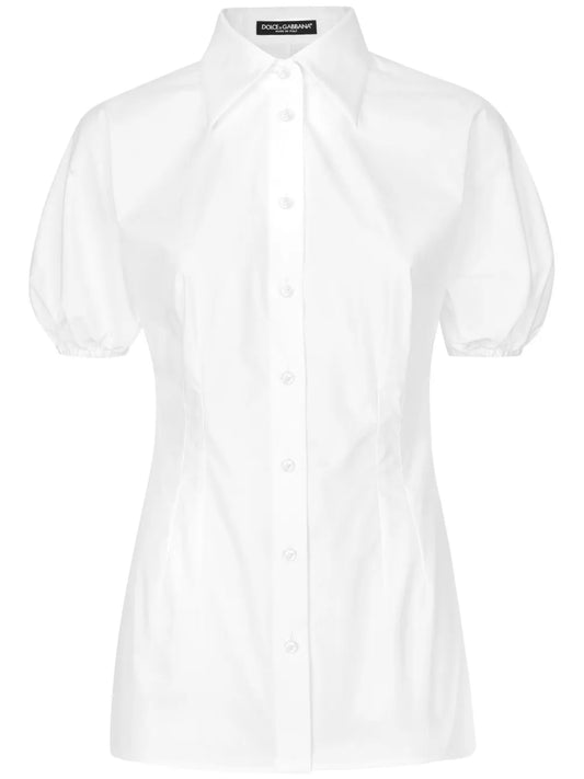 Short Puff-Sleeves Shirt