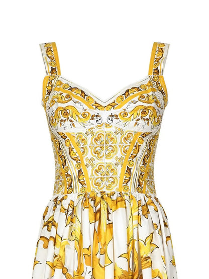 Majolica Cotton Maxi Dress