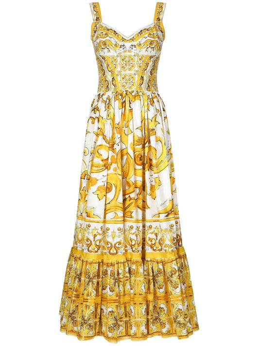 Majolica Cotton Maxi Dress