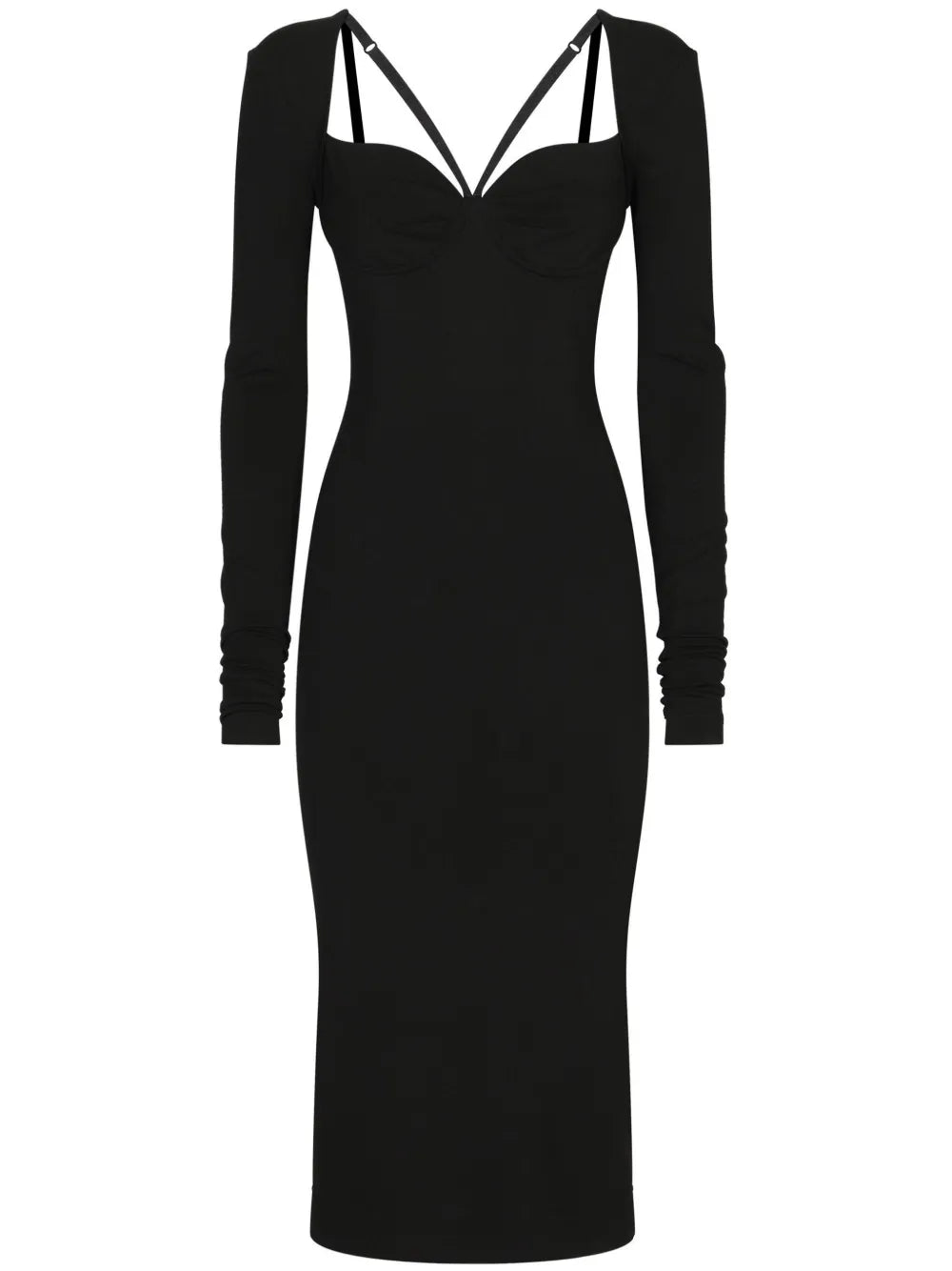 Long-Sleeve Midi Dress