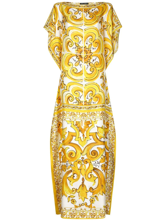 Majolica Silk Maxi Dress