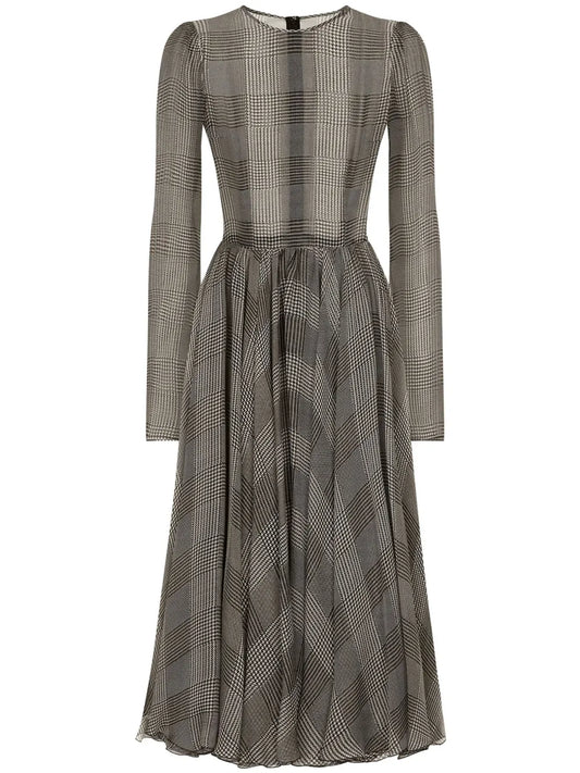 Check-Pattern Dress