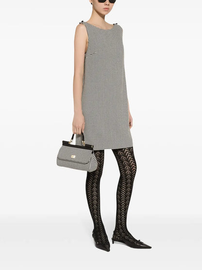 Houndstooth-Pattern Dress