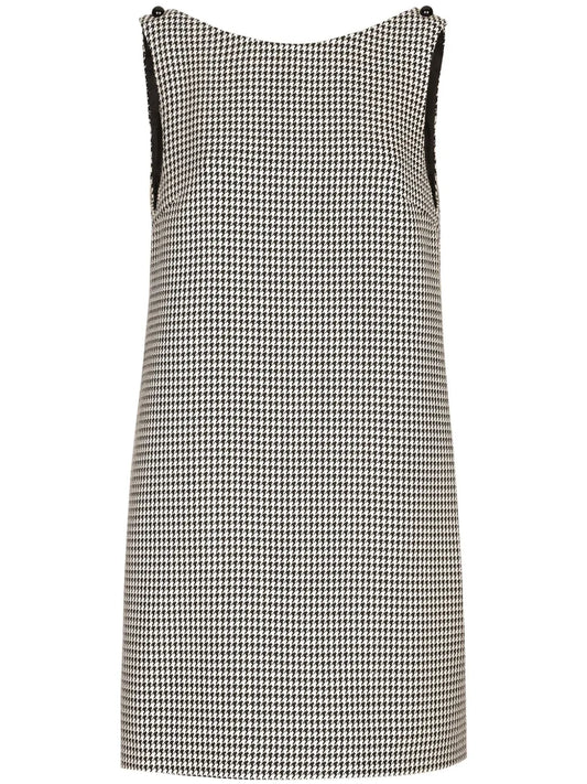 Houndstooth-Pattern Dress