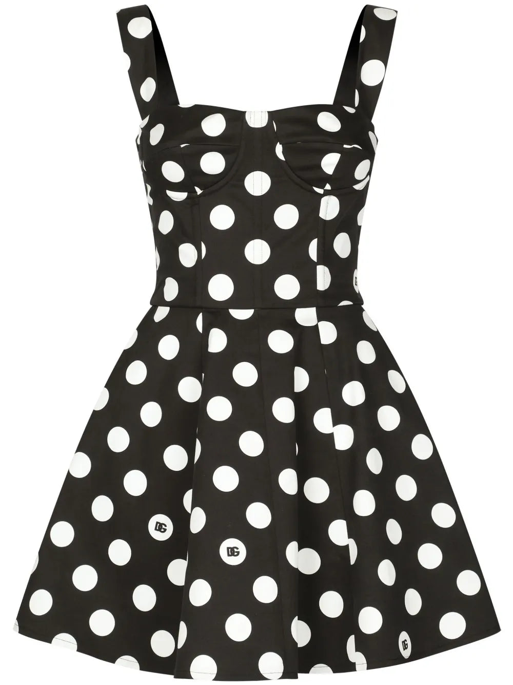 Polka-Dot Corset Minidress
