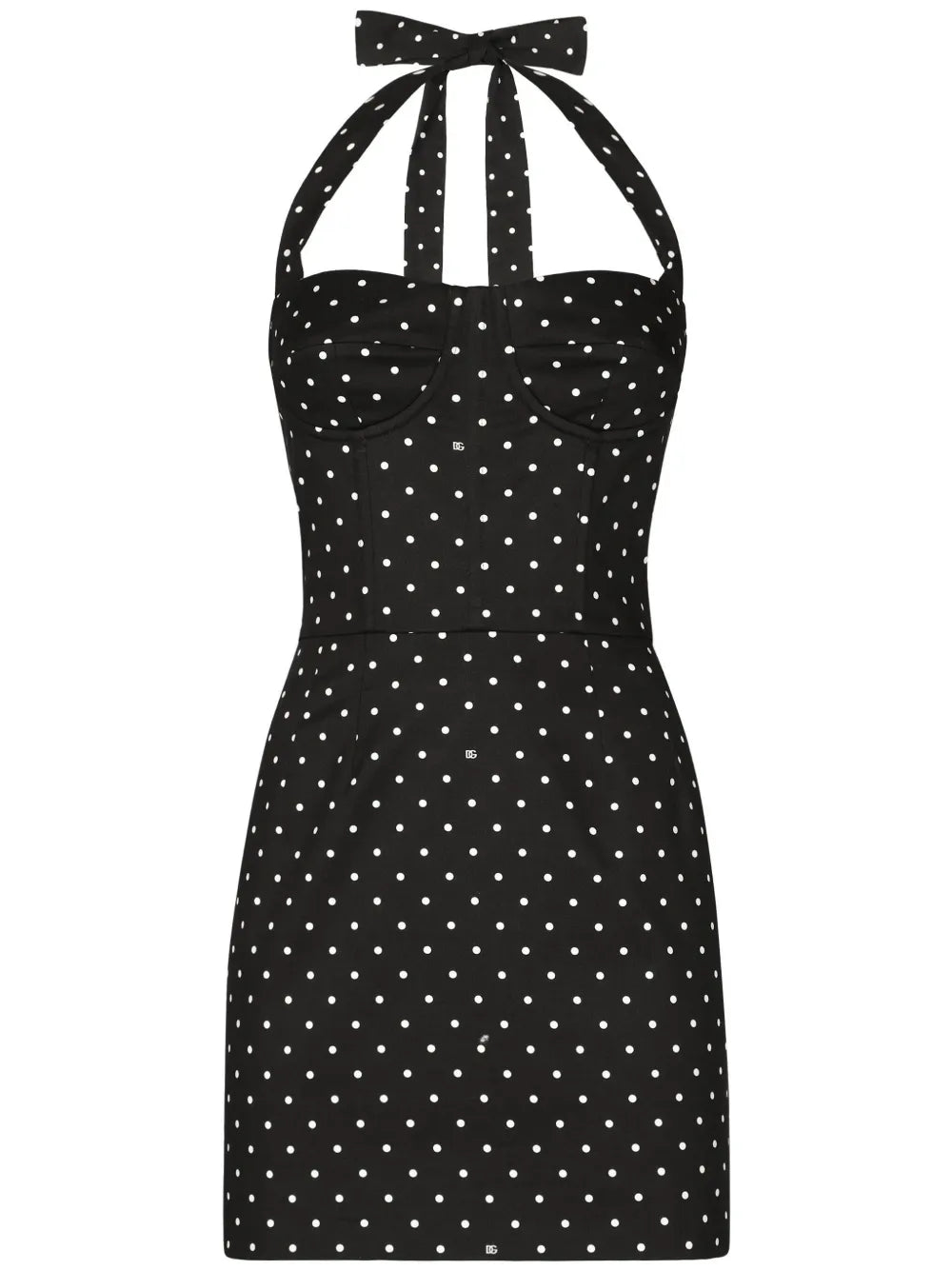 Polka-Dot Corset Minidress