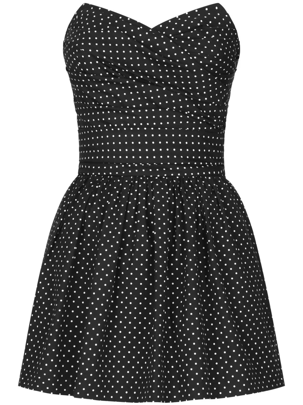 Polka-Dot Bustier Minidress