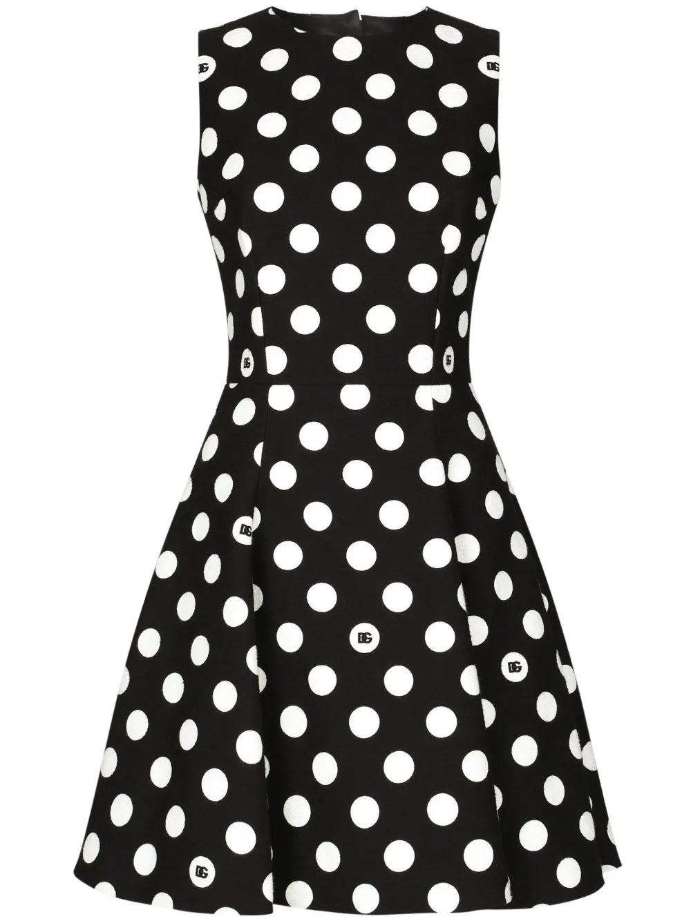 Polka-Dot Cotton Minidress