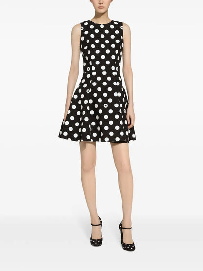 Polka-Dot Cotton Minidress