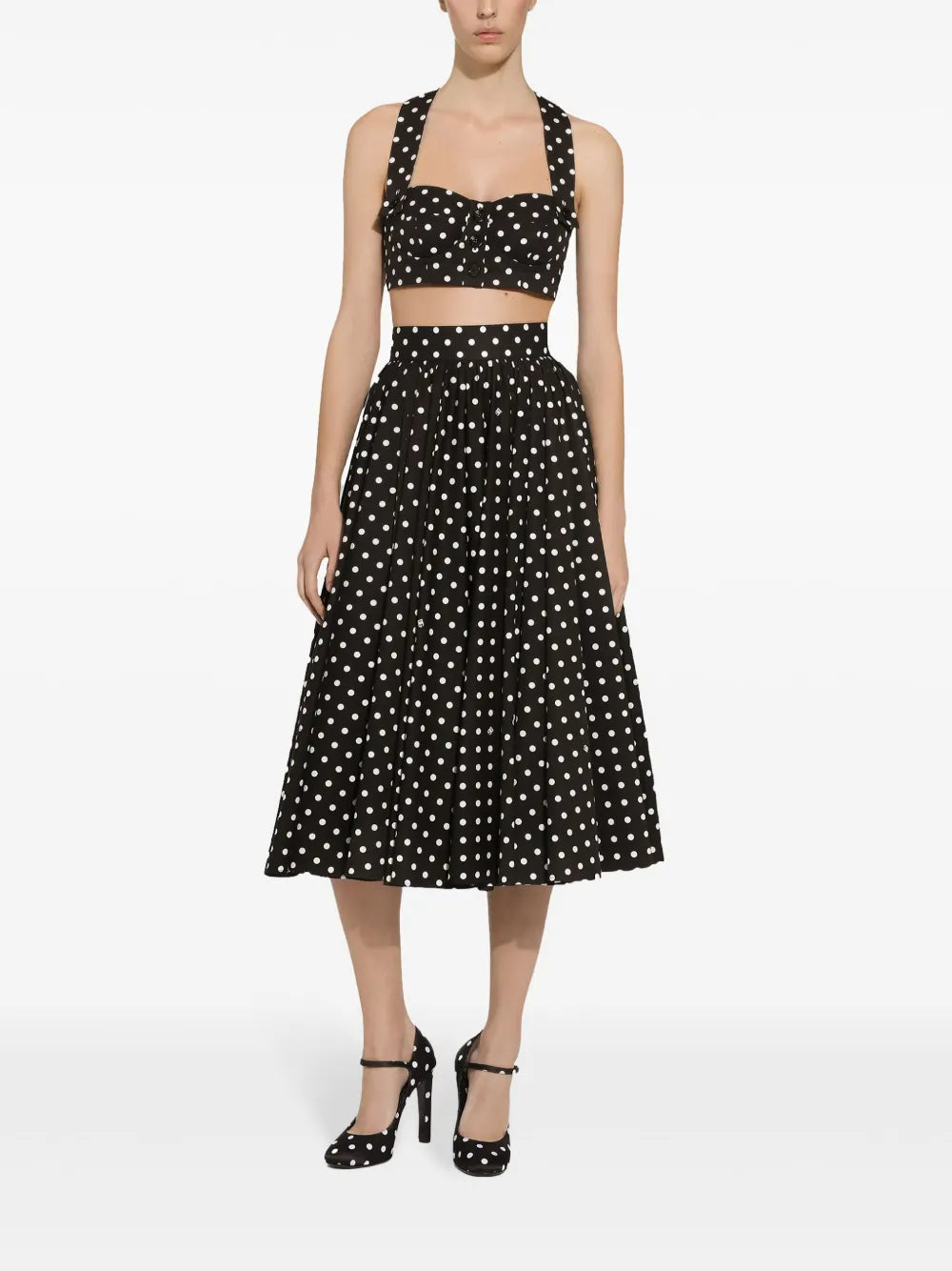 Polka-Dot Corset Top