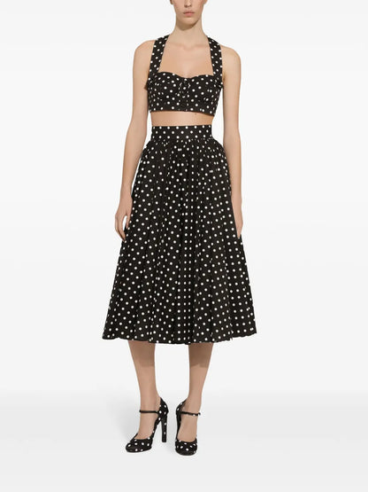 Polka-Dot Corset Top