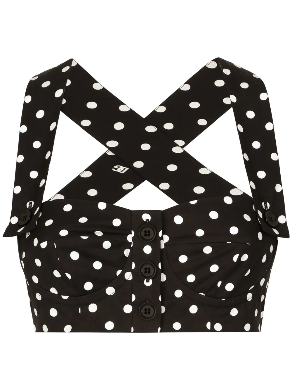 Polka-Dot Corset Top